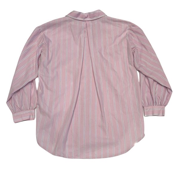 💎4 for $25 💎 NWOT ZARA Girl's Oversized Striped Dress Shirt Size 13-14 Youth - Picture 2 of 3